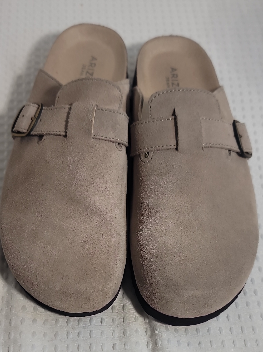 ARIZONA Jean Co Suede Slip-On Clog - Taupe